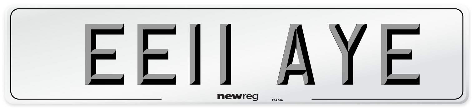 EE11 AYE Number Plate from New Reg